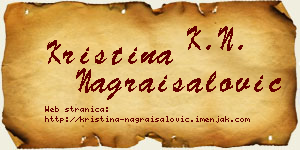Kristina Nagraisalović vizit kartica